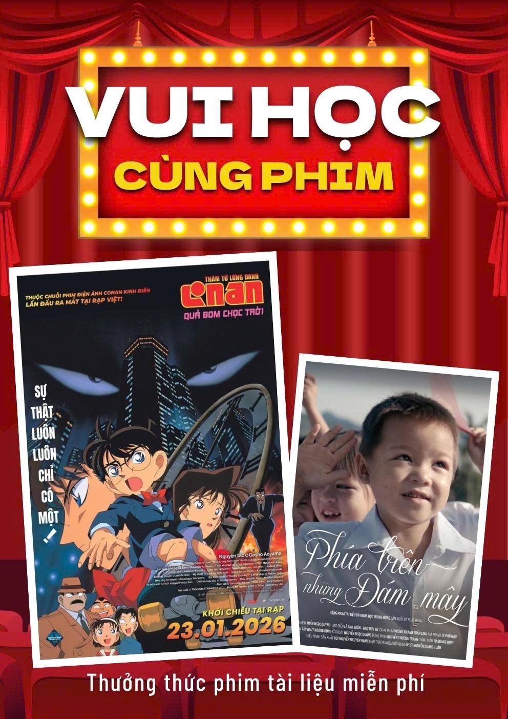 PHIM ĐIỆN ẢNH THÁM TỬ LỪNG DANH CONAN: QUẢ BOM CHỌC TRỜI-P (LỒNG TIẾNG)+ PHÍA TRÊN NHỮNG ĐÁM MÂY (PHIM TÀI LIỆU)